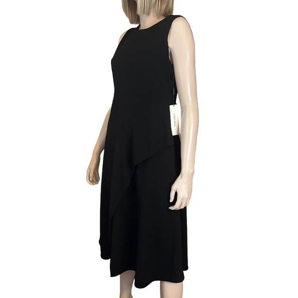 Calvin Klein Dress Refined Fashion Layered Asymmetrical Peplum Ruffles Flowy - Picture 5 of 15